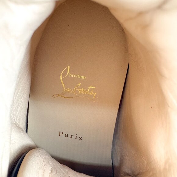 Christian Louboutin Louis Strass Sneaker Size 39 US 9 Navy Blue High Top Crystal - Picture 12 of 14